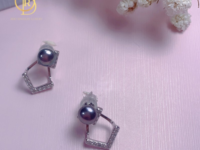 Hoa tai ngọc trai 2 in 1 HT2I1