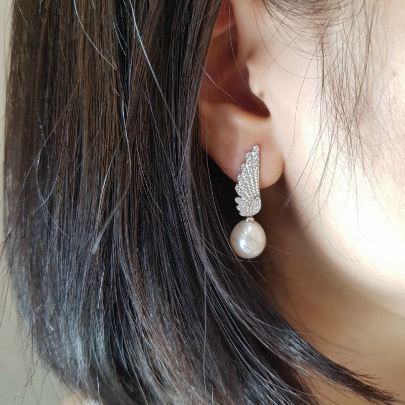 Hoa tai ngọc trai cánh thiên thần HTTT