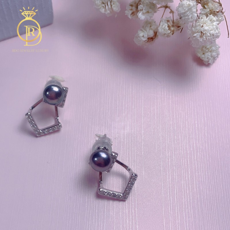 Hoa tai ngọc trai 2 in 1 HT2I1