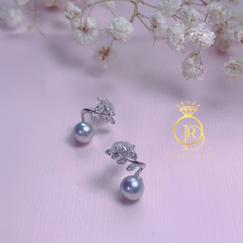 Hoa tai cánh hoa viên trai xám nhật Akoya HTAk